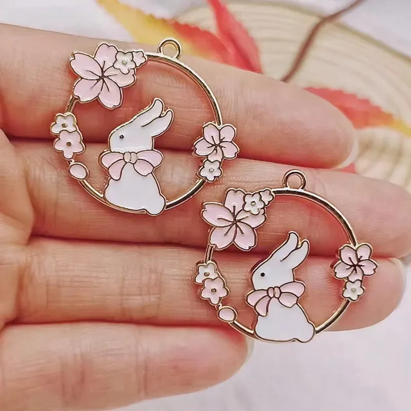 

5 шт., подвеска в виде кролика и Полумесяца для изготовления ювелирных изделий