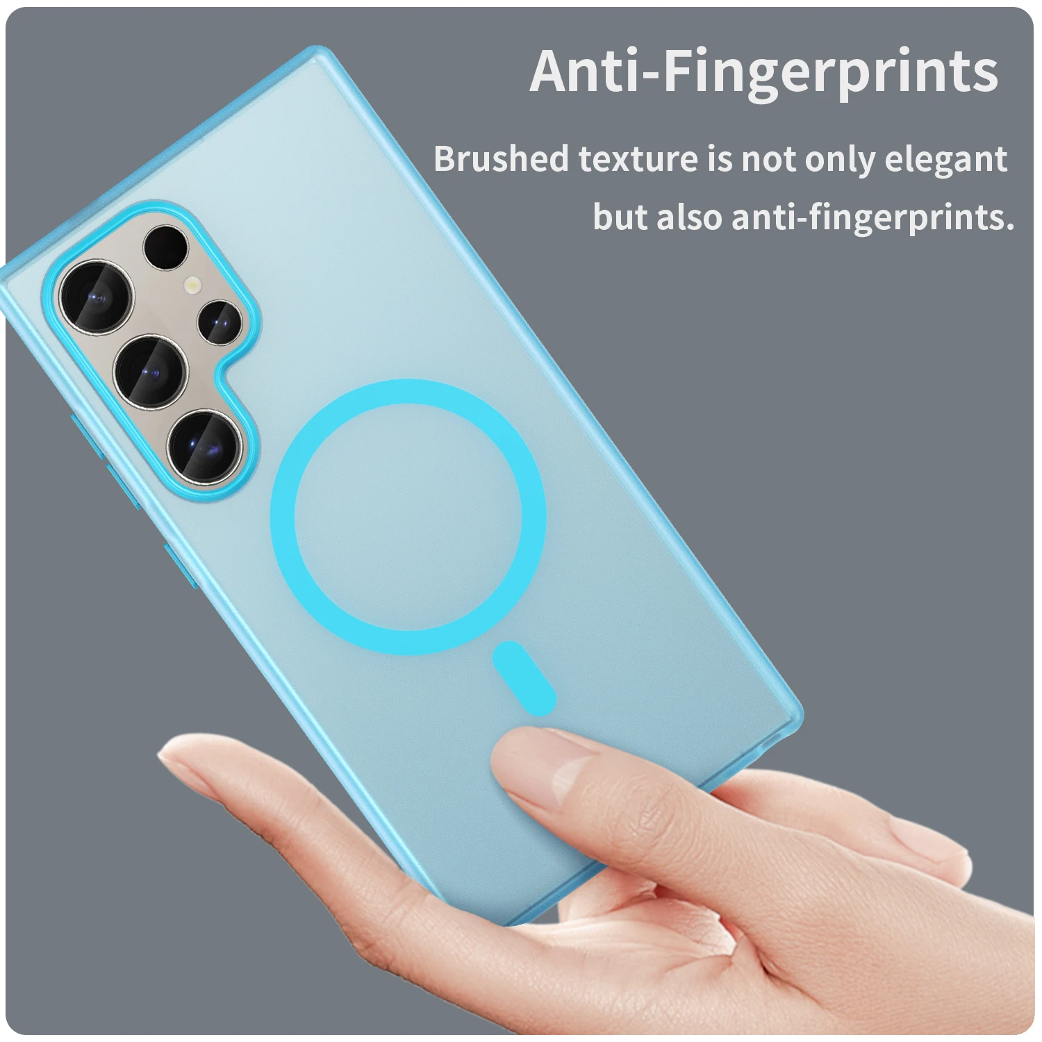 Luxury Matte Magnetic Wireless Charging Case - Protective Armor Cover