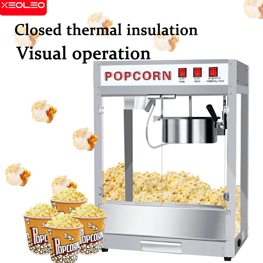 XEOLEO Commercial Popcorn maker 8OZ Popcorn machine Stainless steel