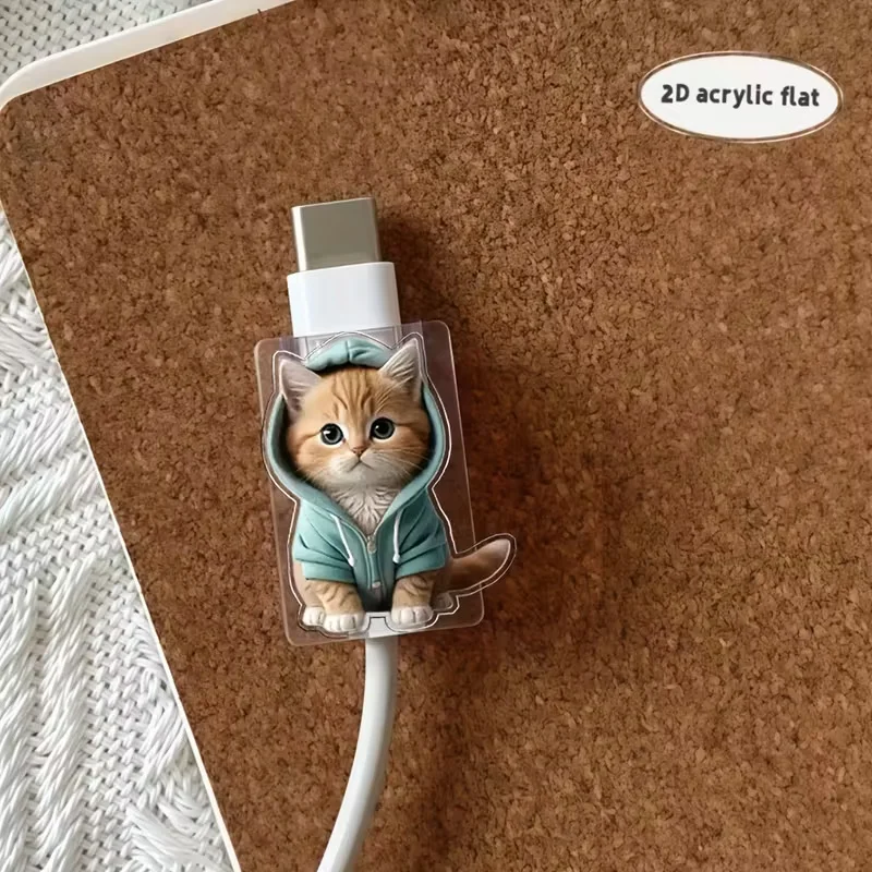 Cartoon Cat-Shaped Cable Protectors