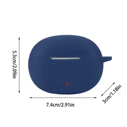 Premium Silicone Protective Case for Wireless Earbuds - Enhanced Protection and Stylish Design (Dark blue)