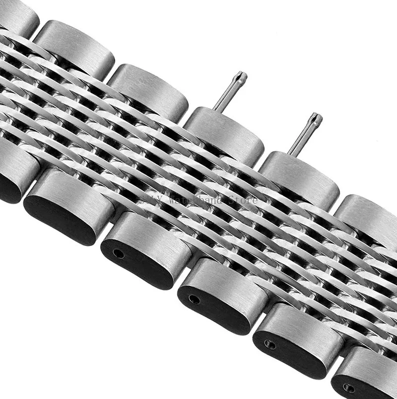 Elegant Stainless Steel Mesh Watch Band - Brushed & Polished Finish Bracelet