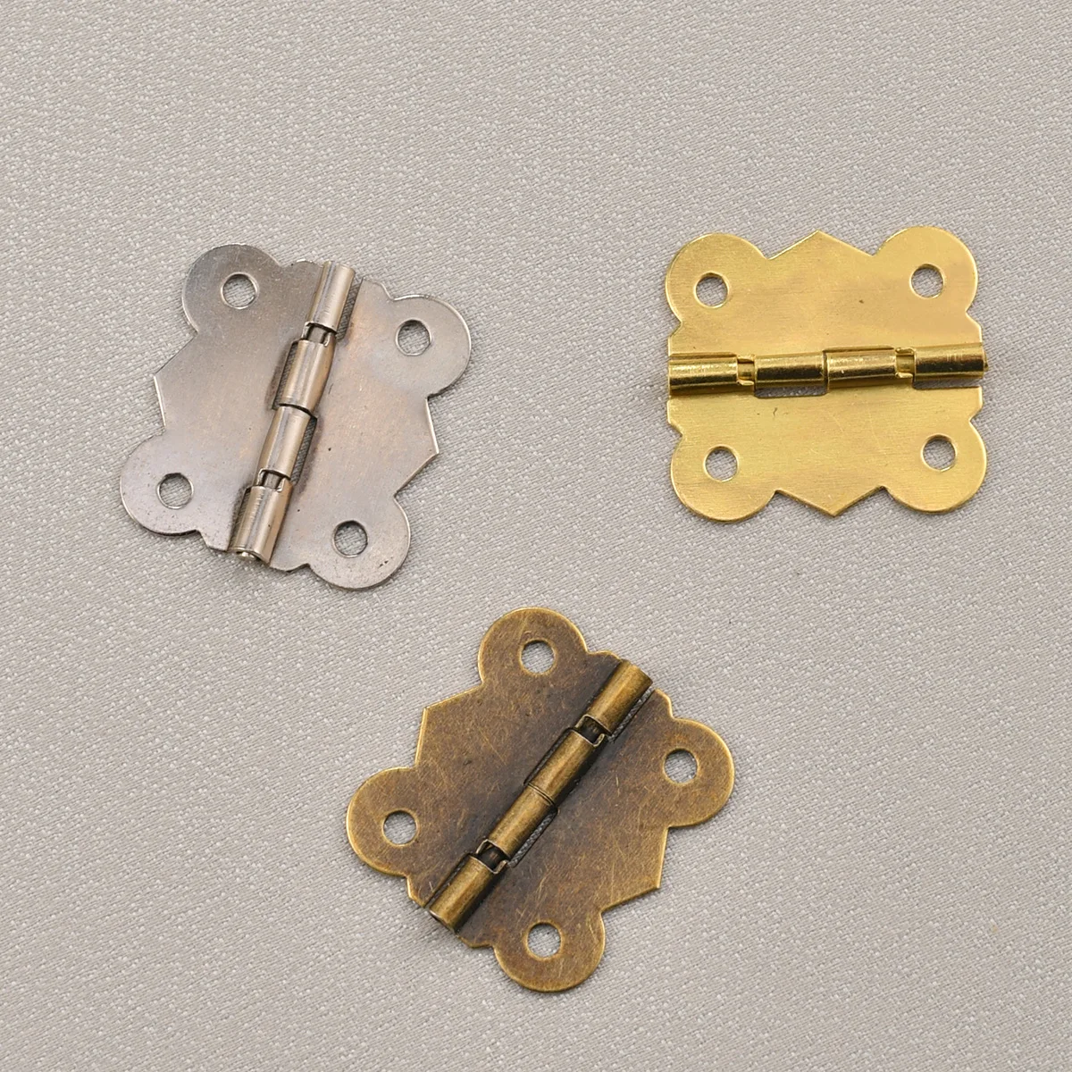 Antique butterfly small hinge cabinet hardware accessories lace hinge wooden box 90 degrees 180 degrees hinge.