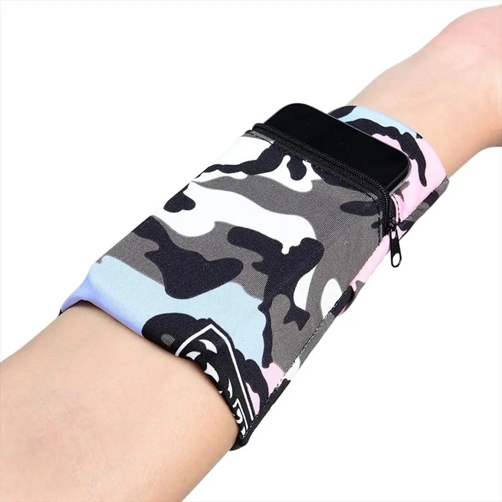 Basketball Badminton Sweatband Sport Wrist Band Zipper Running Bags Wrist Wallet Pouch Zipper Ankle Wrap Wristband Arm Bag