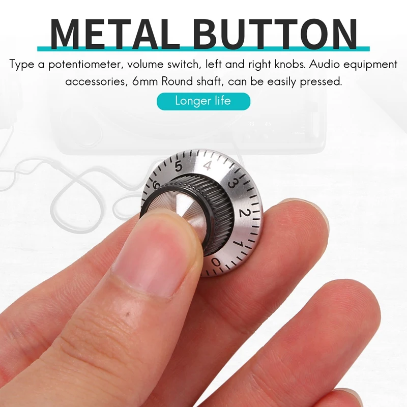 Car Gear Shift Knob 4 x potentiometer Pot metal knob with 0-9 turntable for 6mm shaft knob