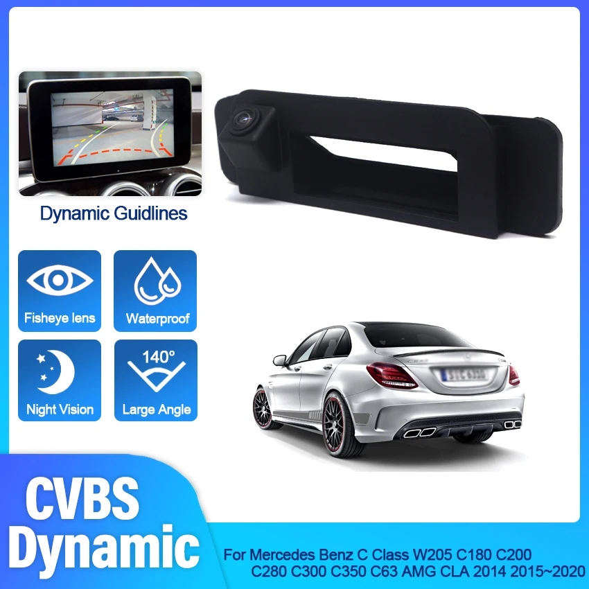 

CCD HD Car Trunk Handle Rear View Camera For Mercedes Benz C Class W205 C180 C200 C280 C300 C350 C63 AMG CLA 2014 2015~2019 2020