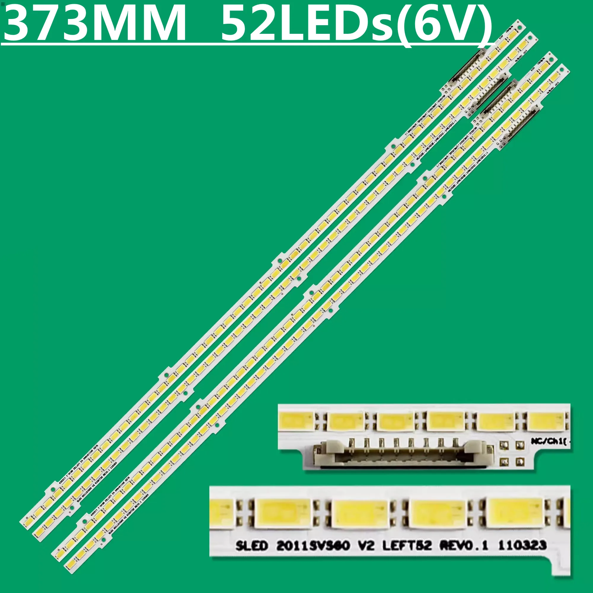 LED 백라이트 스트립, SLED 2011SVS60 V2 LEFT52/RIGHT52 0 BN64-01790A BN64-01808A, UA60D6600 UN60D6500 UE60D6505 UE60D6500