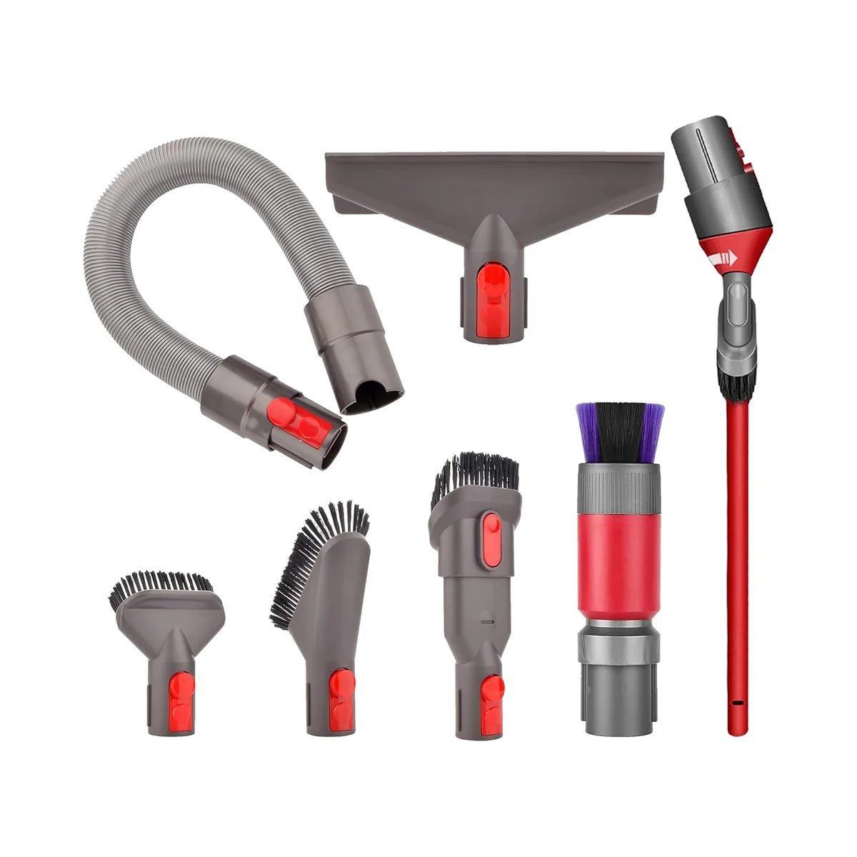 

For Dyson V15 V11 V10 V7 V8 Brush Tools: Traceless/Soft/Stiff Bristle Extension Hose Mattress Brush Upgrade Crevice Tool