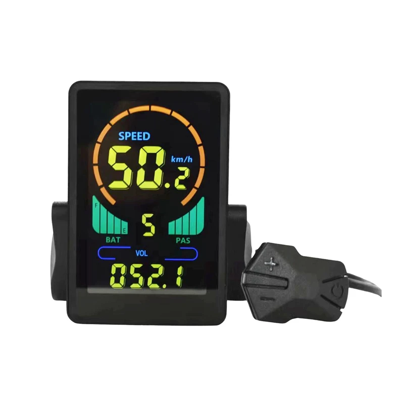 M7C 전기 자전거 LCD 디스플레이 컬러 계량기, 24V-60V E 스쿠터 LCD 패널, USB UART 포함, 산악 전기 자전거 부품 (6 핀)