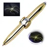 Multifunctional Decompression Finger Rotate Luminous Gyro Pens Toy Fidgets Spinner LED Light Ballpoint Pen Metal Gyro Pen Gift 1