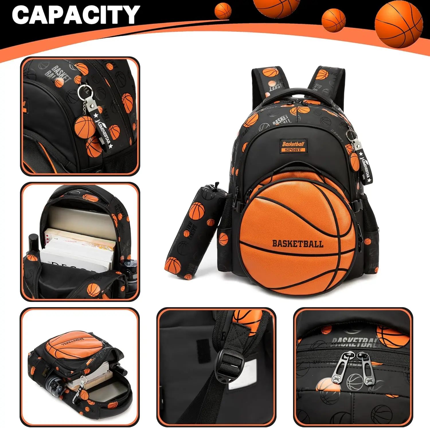 Boys' School Backpack with Lunch Box and Pencil Case - Ideal for Teens and Middle School Students - 3