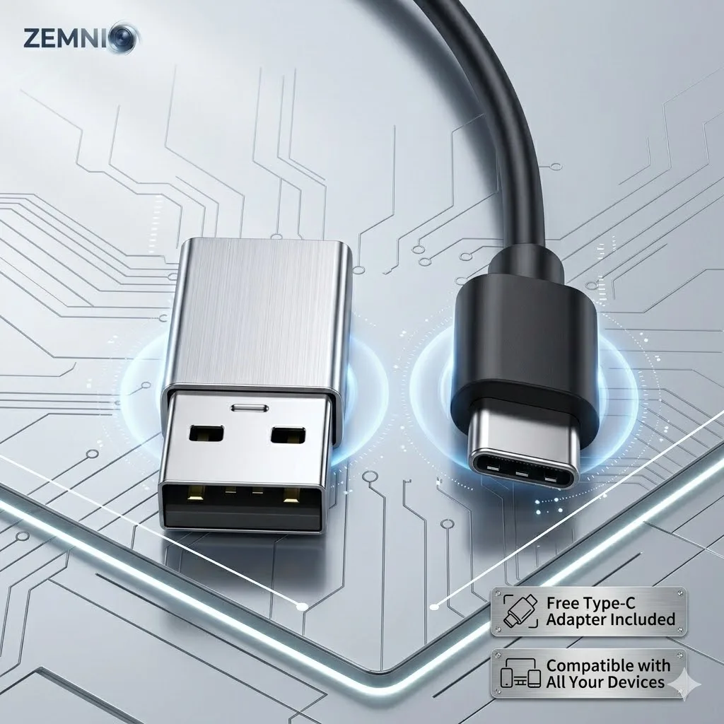 Mini USB Camera 15x15mm 1080P 2MP with Mic | OTG Webcam, UVC Plug & Play, Type-C Adapter, for Kiosk ATM Locker 4