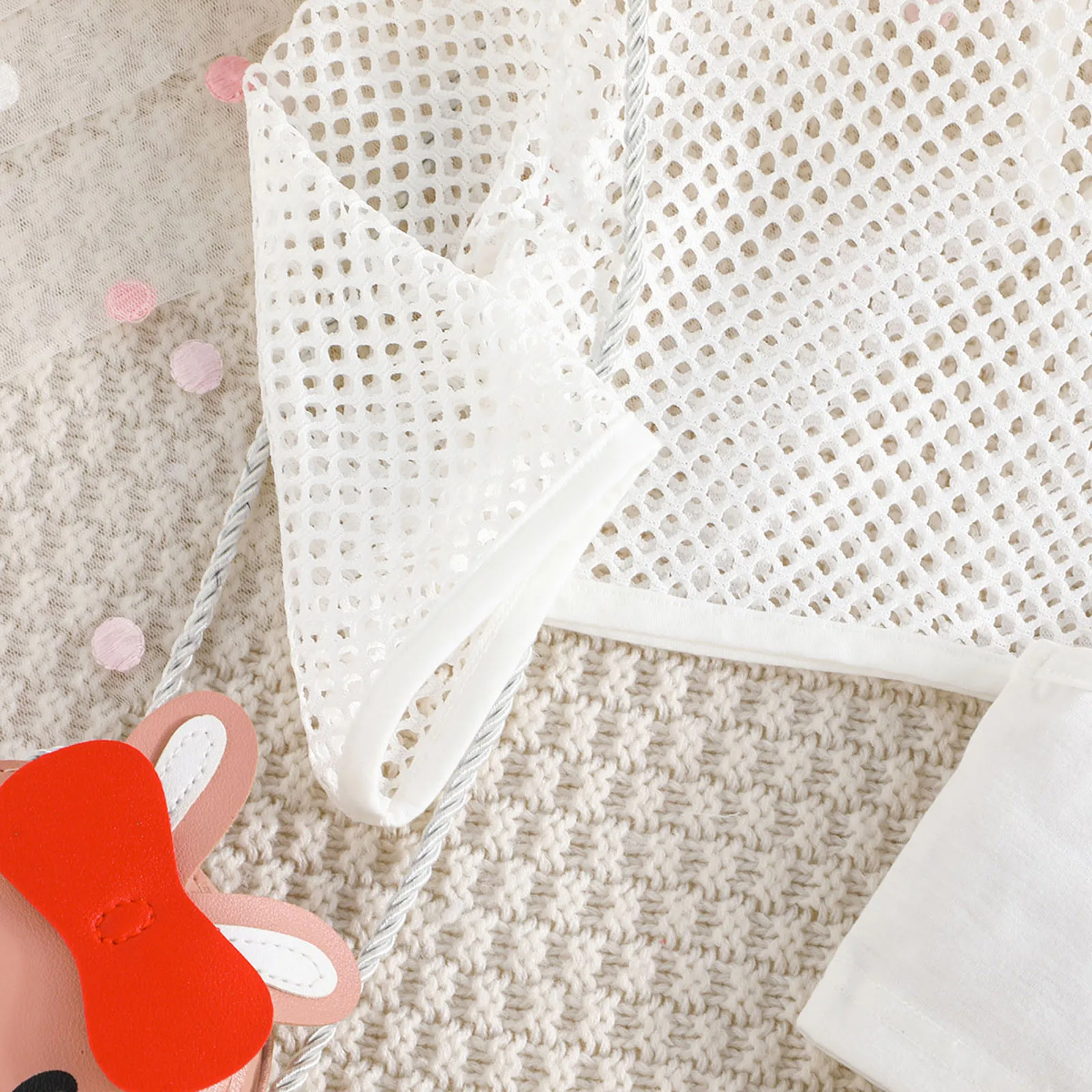 Children Spring Solid Clothes Suit Kids Girls 3PCS Outfits Mesh Fishnet Long Sleeve Top And Skirt With Camisole ropa para ni&ntilde;as kids clothes