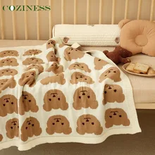 Mantas suaves y cómodas para bebé, colcha tejida de acrílico 100%, colcha de salida multifuncional para niño, novedad de invierno