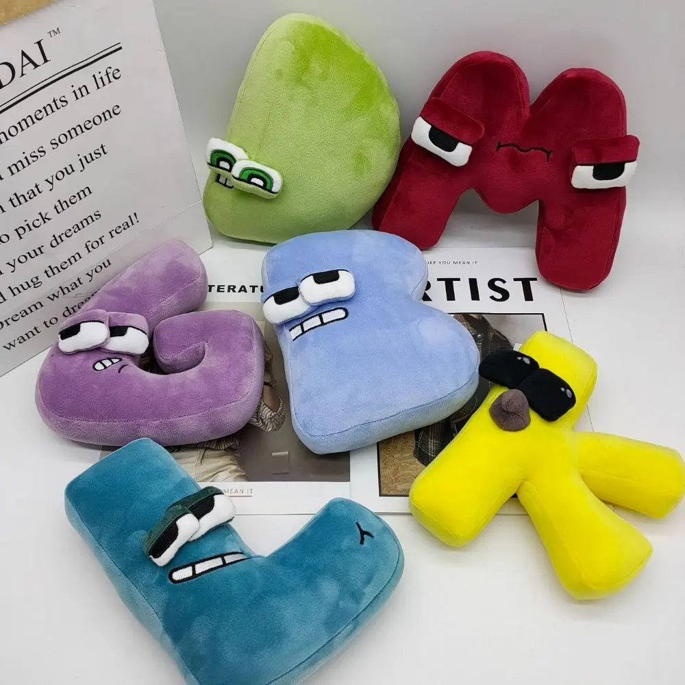 New Alphabet Lore Plush Toys English Letter Stuffed Animal Plushie Doll Toys Gift for Kids Children Educational Alphabet Lore（A）