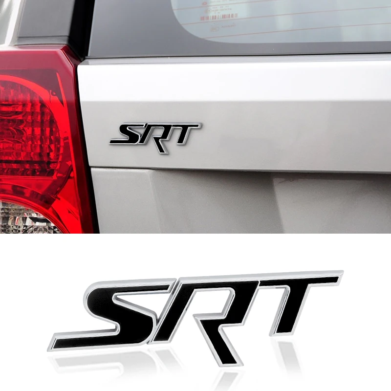 Pegatinas de insignia de Metal 3D para Dodge SRT, emblema R/T, logotipo RAM Journey Jcuv Charger Challenger Caliber Nitro, accesorios de estilo de
