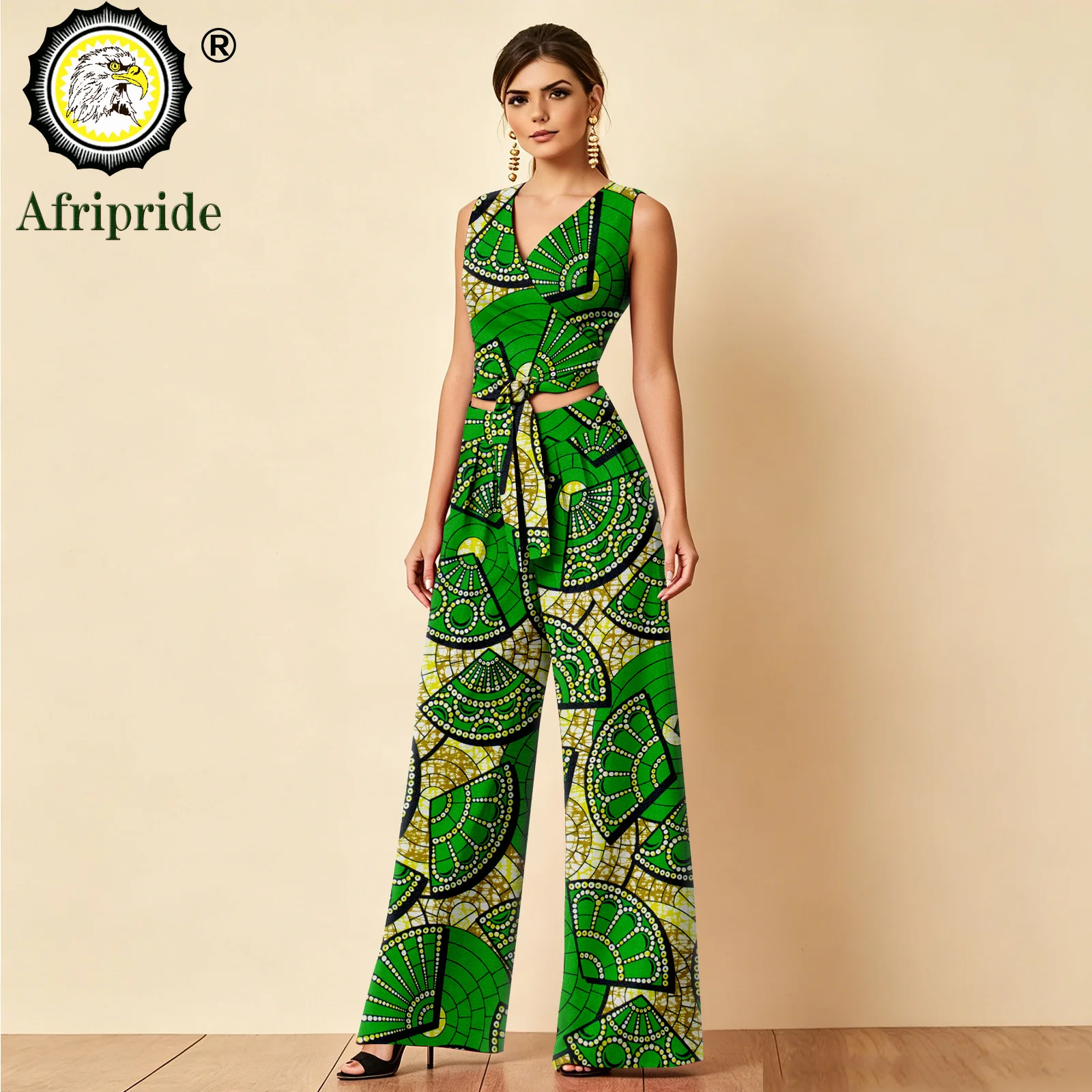 African Clothes for Women Tube Top and High Waist Midi Pants 2 Piece Set Print Outfits Elegant Attire Ankara Wear 2626038