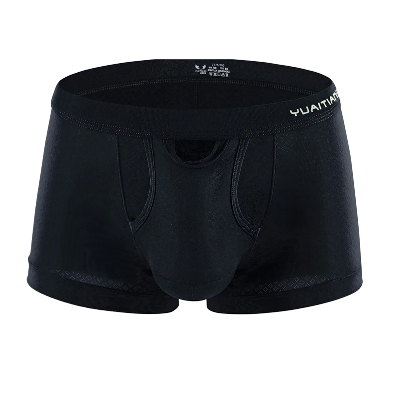 8PCS Men's Underwear Nylon Solid Mesh Breathable Mid-waist Boxer U Convex Design Dry Quickly Underwear Japanese Boxer Shorts