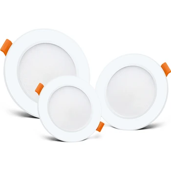 라운드 Led 다운라이트 SMD 2835 LED 매립형 다운라이트 3W 5W 7W 9W 12W 드라이버리스 AC220V 천장 스포트 라이트, 실내 조명