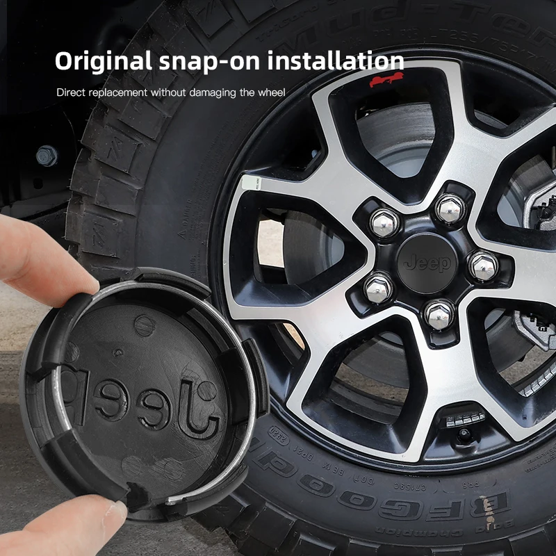 4Pcs 55/63MM Wheel Center Caps For Jeep Grand Cherokee