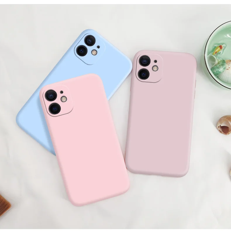 Für iphone 11 Fall Für iphone 11 12 13 mini 14 15 Pro Max Stoßfest TPU Flüssigkeit Silikon Schutzhülle Telefon Zurück Abdeckung fall – Detail 3