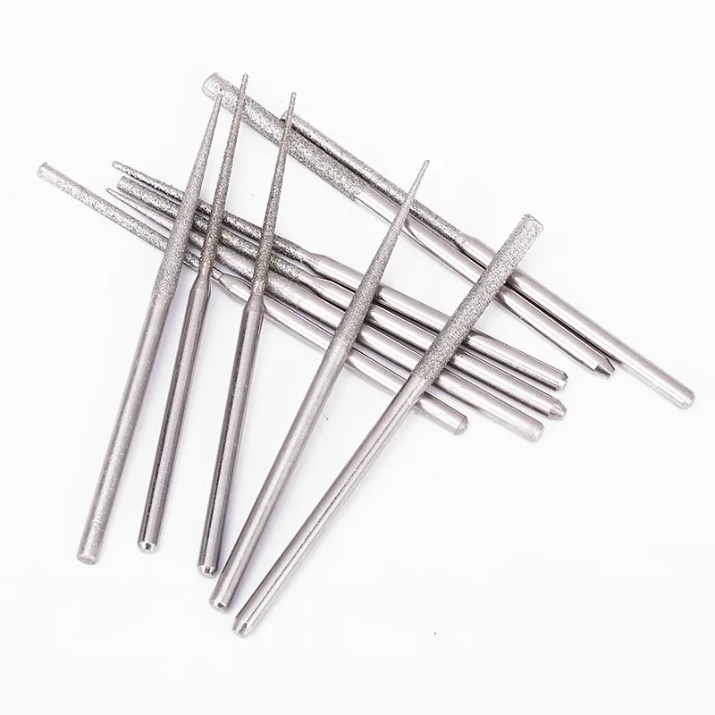 Diamond Coated Tipped 0.4-3mm Drill Bit for Tile Jewellery Glass Drilling Hole Needle Jade Agate Amber Jade Stone Drill