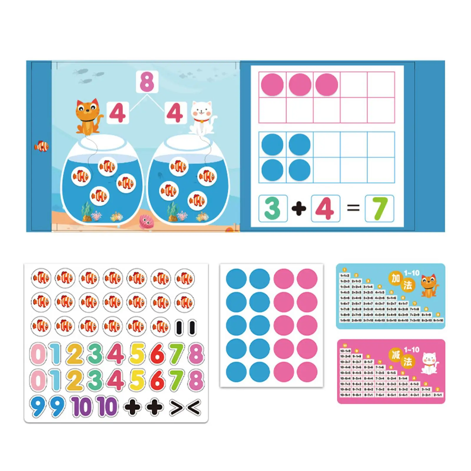 

Ten Frame Set Number Counting Arithmetic Teaching Aids Numbers Decomposition for Home Elementary Preschool Kindergarten Children