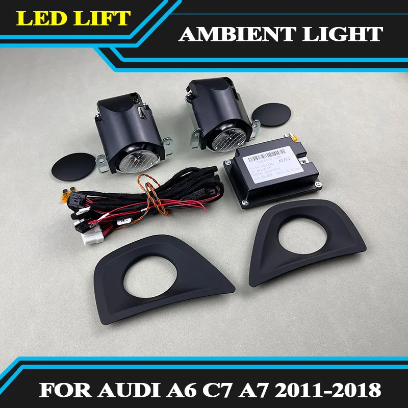 

LED Lift Tweeter Rotating Treble Ambient Light For Audi A6 C7 A7 2011-2017 Synchronized original car ambient Lamp