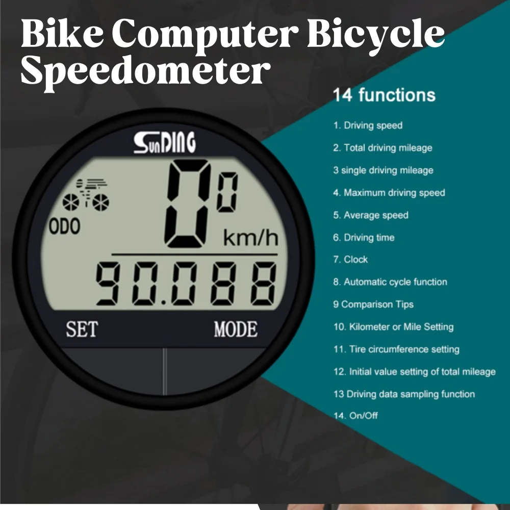Multi-Functional Bike Speedometer & Odometer with Display