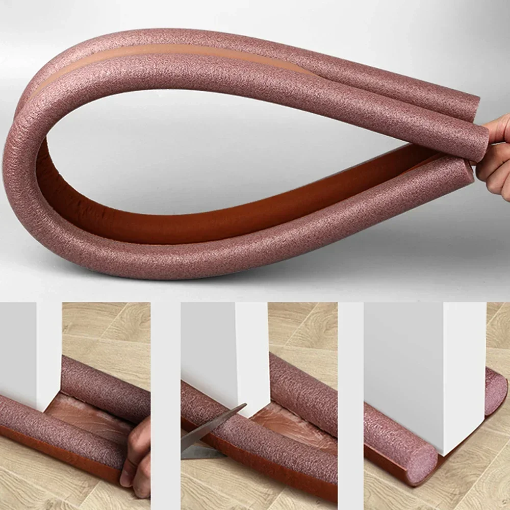 93CM Door Bottoom Seal Strip Anti Collision Dustproof Door seal soundproof Flexible Wind Noise Reduction Foldable Weatherstrip door seal draft stopper nbr sealing strip