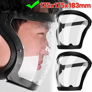 Maschera Protettiva Integrale Antiappannamento con Filtri, Protezione da Schizzi d'Olio in Cucina, Occhiali di Sicurezza e Copertura Protettiva