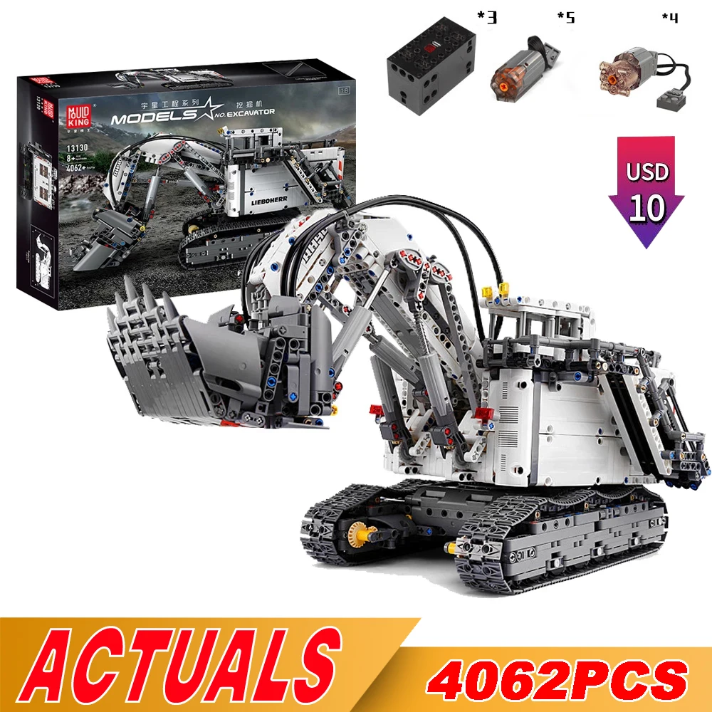 Mold King Serie Tecnica Compatibile Con L'1, 5 R 42100, 9800, Escavatore, Modello Di Auto, Blocchi Di Costruzione, Mattoni, Giocattoli, Regali Per Bam