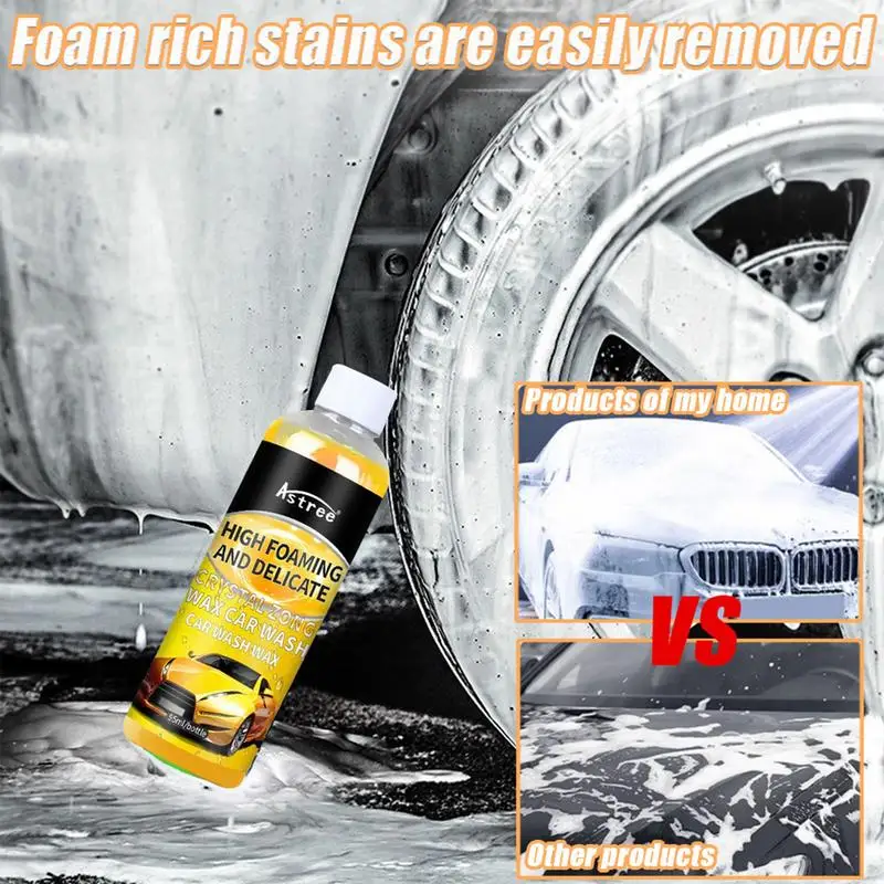 Car Shampoo Exterior 3.2oz High Concentration Foaming Car Cleaner Liquid Safe Neutral Formula Car Shampoo For Stubborn Stains