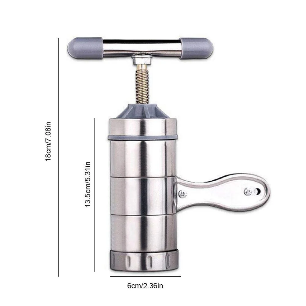 With 5Pressing Moulds Stainless Steel Manual Noodle Maker Household Press Pasta Machine Multifunctional Fruits Juicer forKitchen