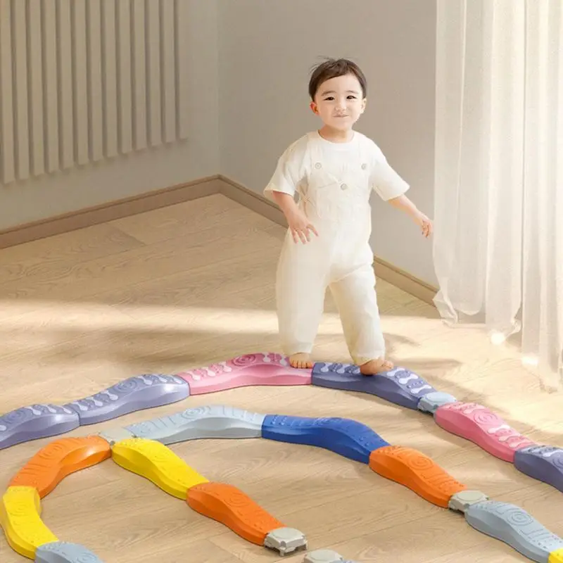 

Kids Stepping Stones Stackable Non-Slip Obstacle Stones Colorful Balance Beam Creative Multifunctional Balance Board Gymnastics