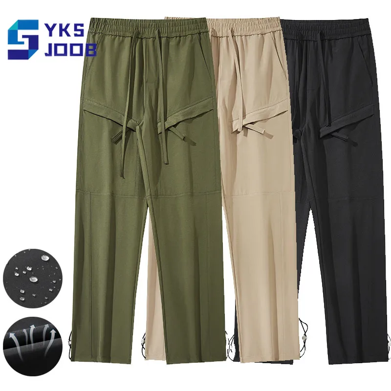 

Breathable Hiking Pant Male Autumn Waterproof Wear-resisting Loose Trousers Outdoor Multi-pocket Camping Treking Climbing Pants