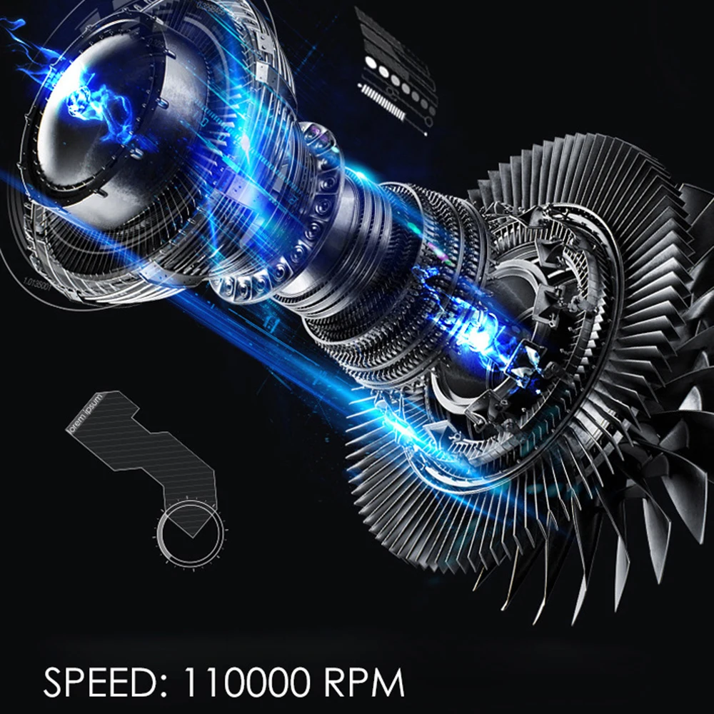 110000 rpm مجفف شعر احترافي بدون فرش منفاخ الأيونا...