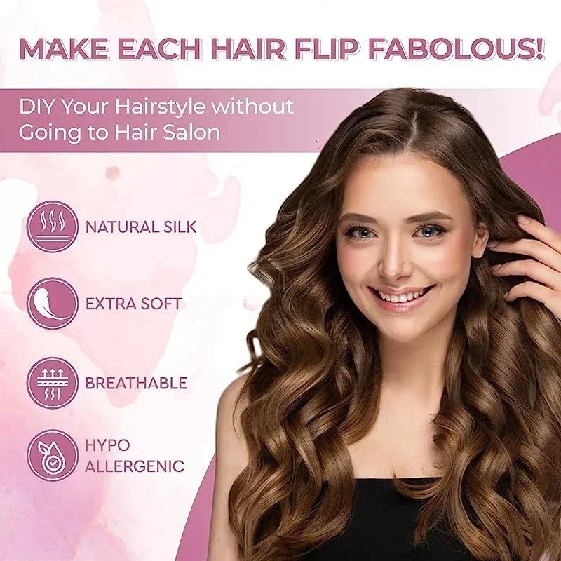 Heatless Hair Curler Sleeping Soft Wave Formers Curling Rod Headband Curls Beauty Lazy Hair Roller Hairstyle Tool hair styling tool hair curling tools