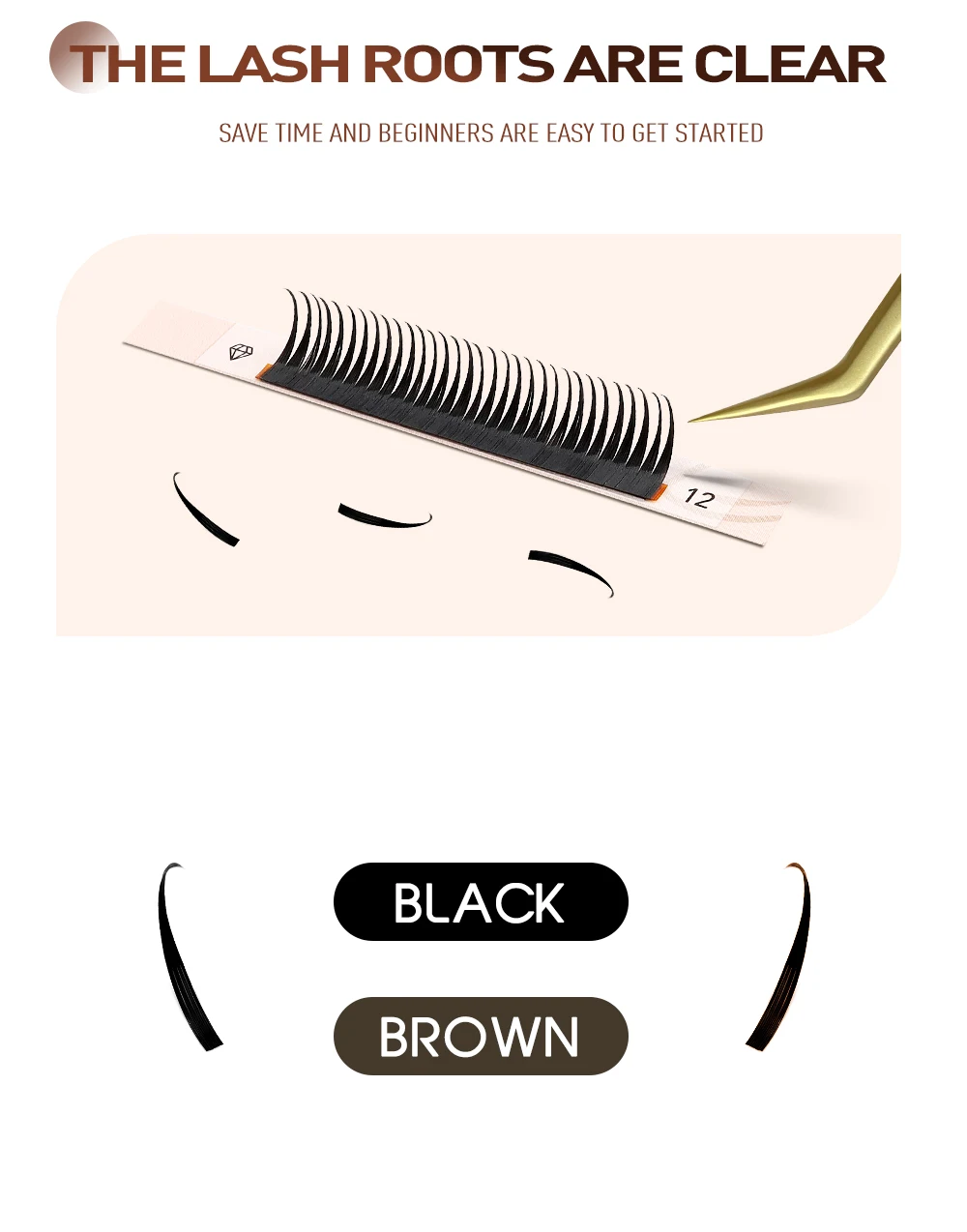 Sakurahana Nasswimpernverlängerung Cosplay Typ Spikes Wimpern Cluster Vorgefertigte Fächer Falsche Wimpern für Make-up Natuhana – Detail 4