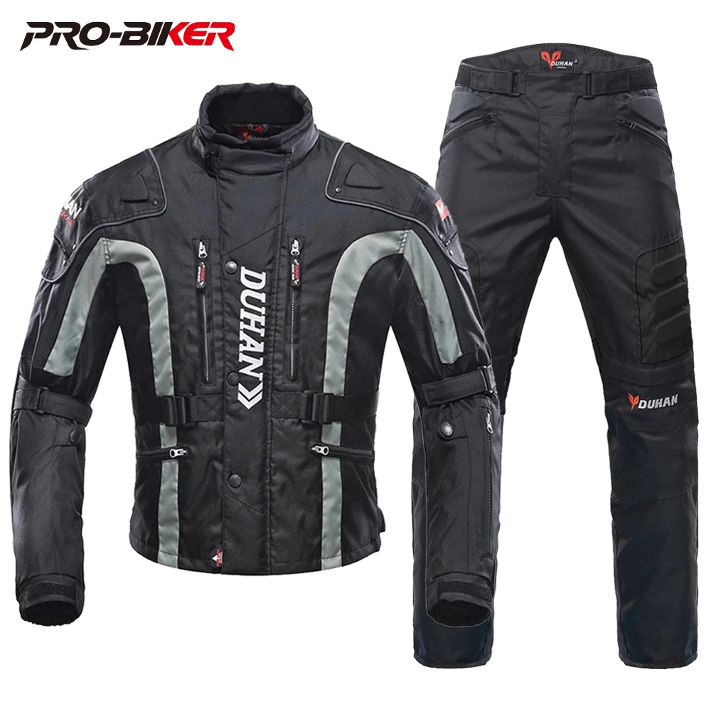 DUHAN Winter Motorcycle Jacket Moto Pants Wear-resistant Motocross Jacket windproof Moto Protector Touring Clothing