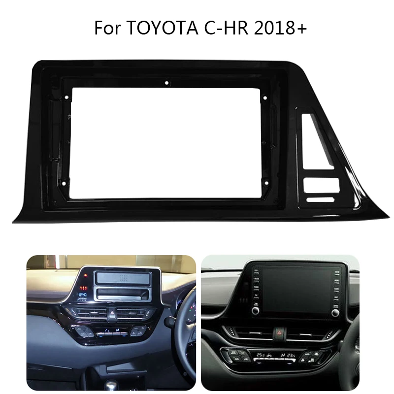 

9 inch Car Radio Head Unit Fascia For TOYOTA C-HR 2018 2019 2020 Auto Stereo Plastic Panel Mount Bezel Faceplate Dash Frame Kit