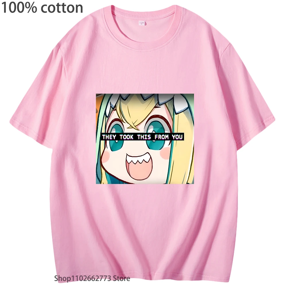 

Amano T-Shirt Anime Pikamee T Shirt Women's Clothing Funny Graphic Tees Harajuku 100% Cotton Tshirts Summer Kawaii Tops Unisex