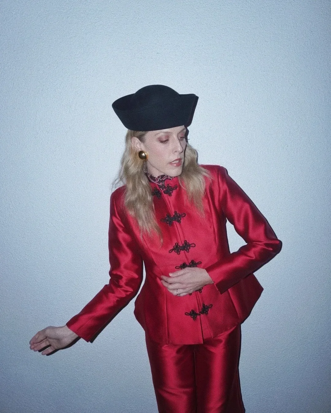 Elegant Satin Coat – Women's Satin Jacket With Cinched Waist & Button Closure