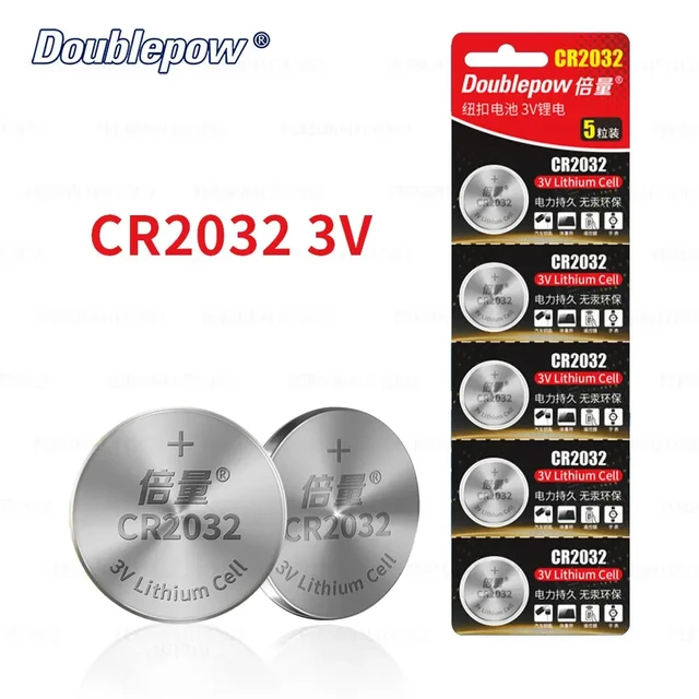 Doublepow battery CR2032 3V button bateria 2032 for small home appliances  electronic scale car remote control key batteries