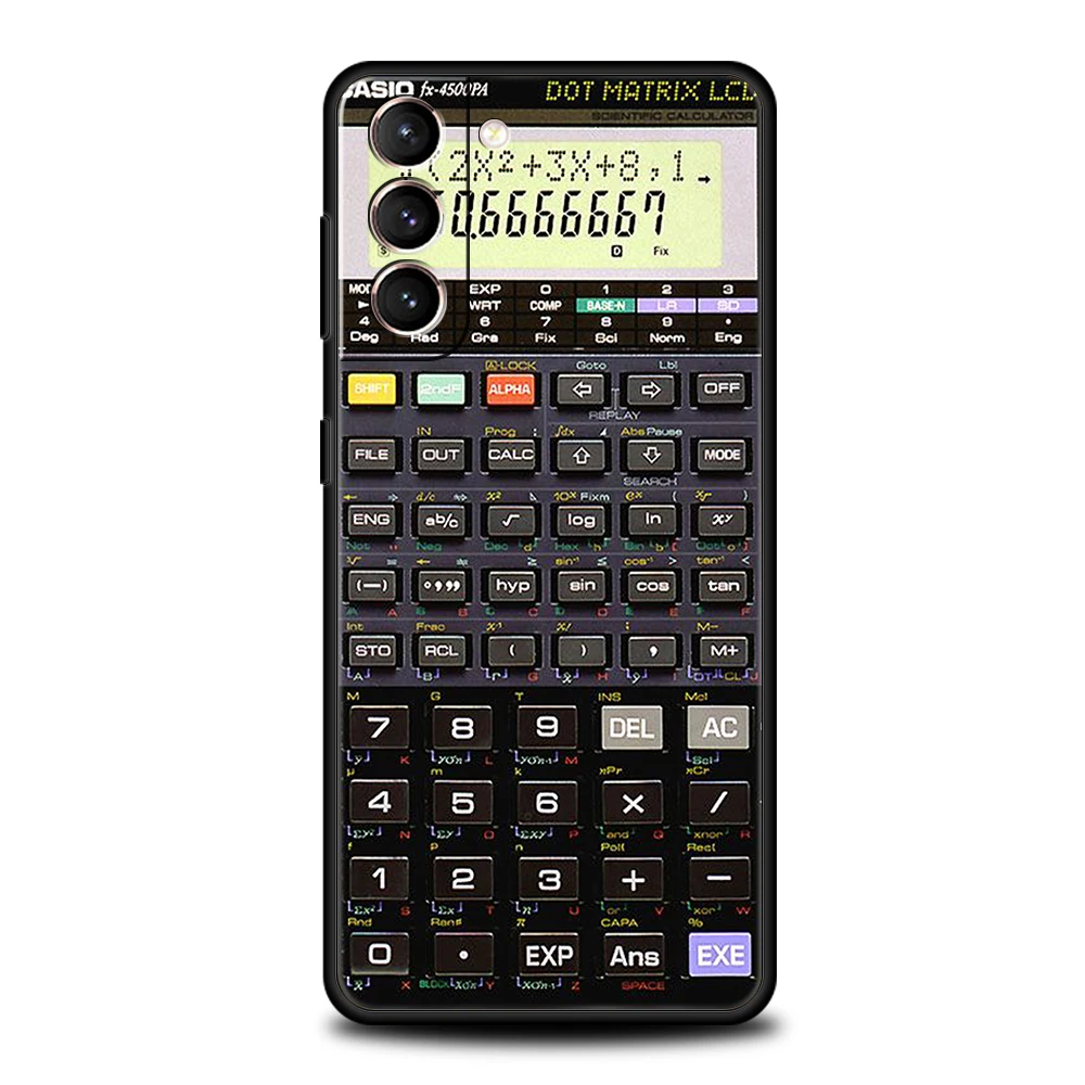 Vintage Calculator Design Silicone Phone Case - Retro Style Protective Cover