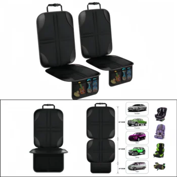 Coprisedile per auto per bambino, bambino, animale domestico, vestibilità universale, antiscivolo, impermeabile, antigraffio, resistente alle macchie, con tasche portaoggetti