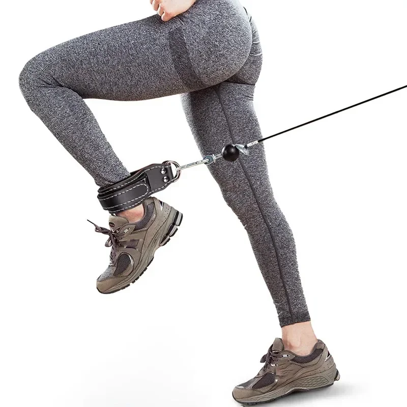 Ankle Straps for Fitness Cable Machines Workout Ankle Weights Training Straps Adjustable Cowhide Gym Shackles Work on Hips and Legs