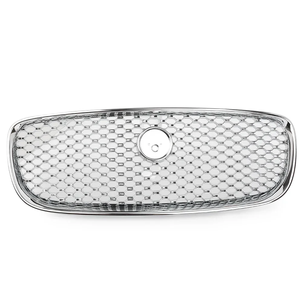 

Car Front Radiator Grille For Jaguar XF XFR X260 2016 2017 2018 2019 2020 Chrome Upper Grill w/ Emblem