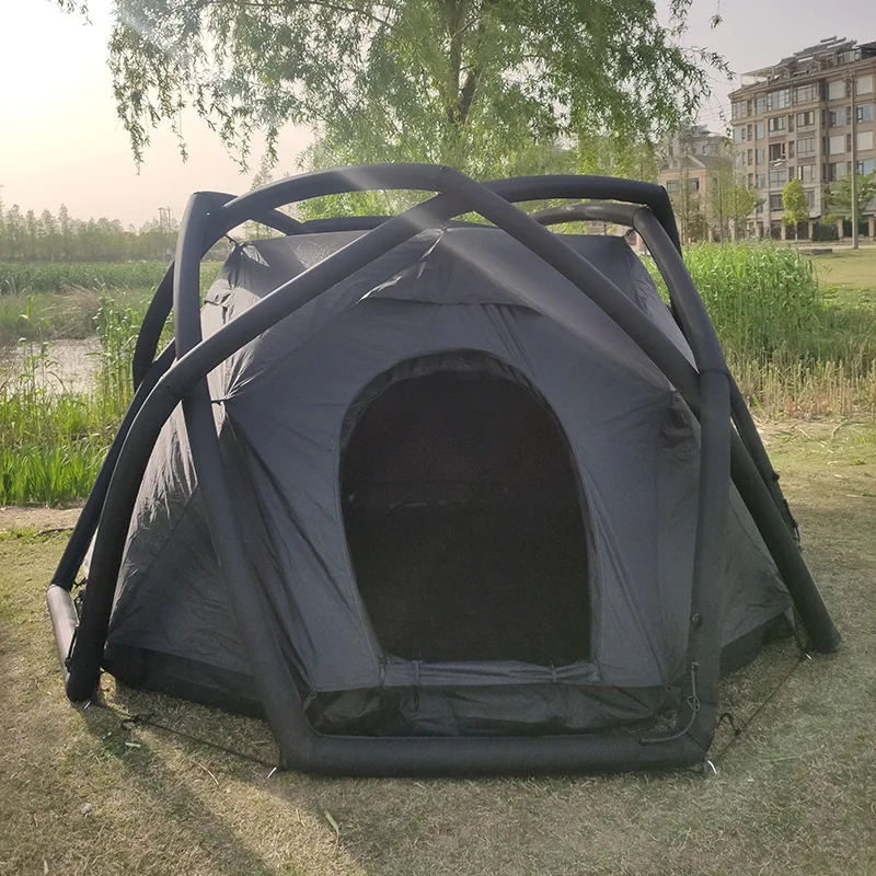 

Net celebrity blackened spherical inflatable tent outdoor thickened rainproof double decker camping tent ultra-lightweight park