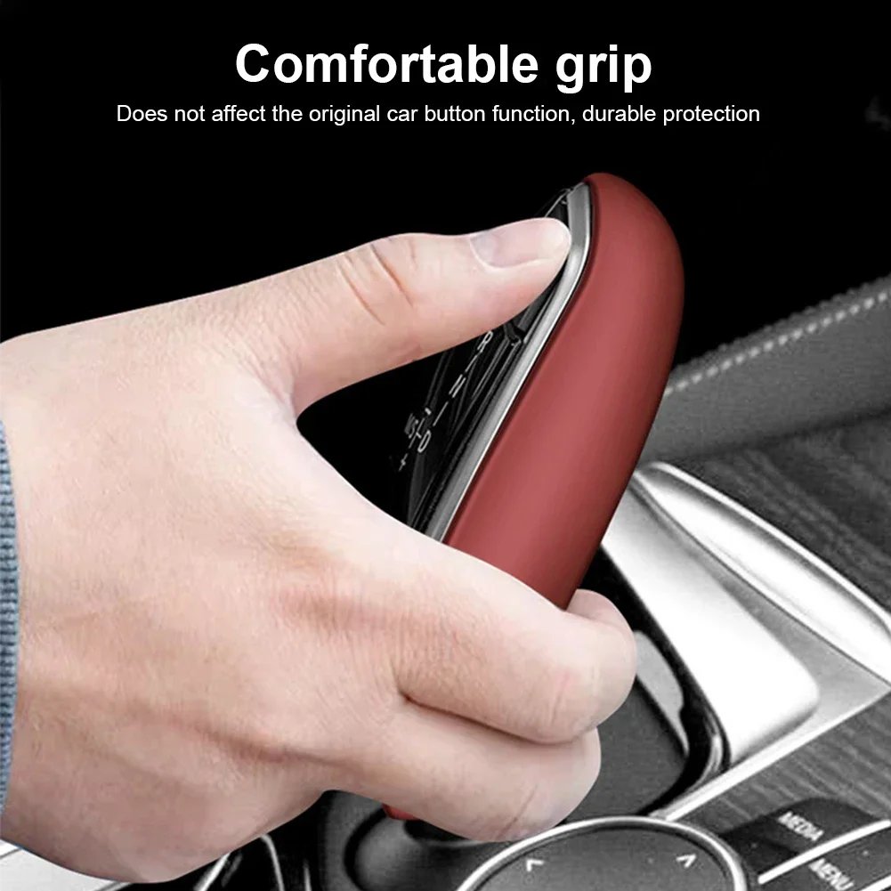 Left Hand Drive Black Red Gear Shift Knob Trim Cover